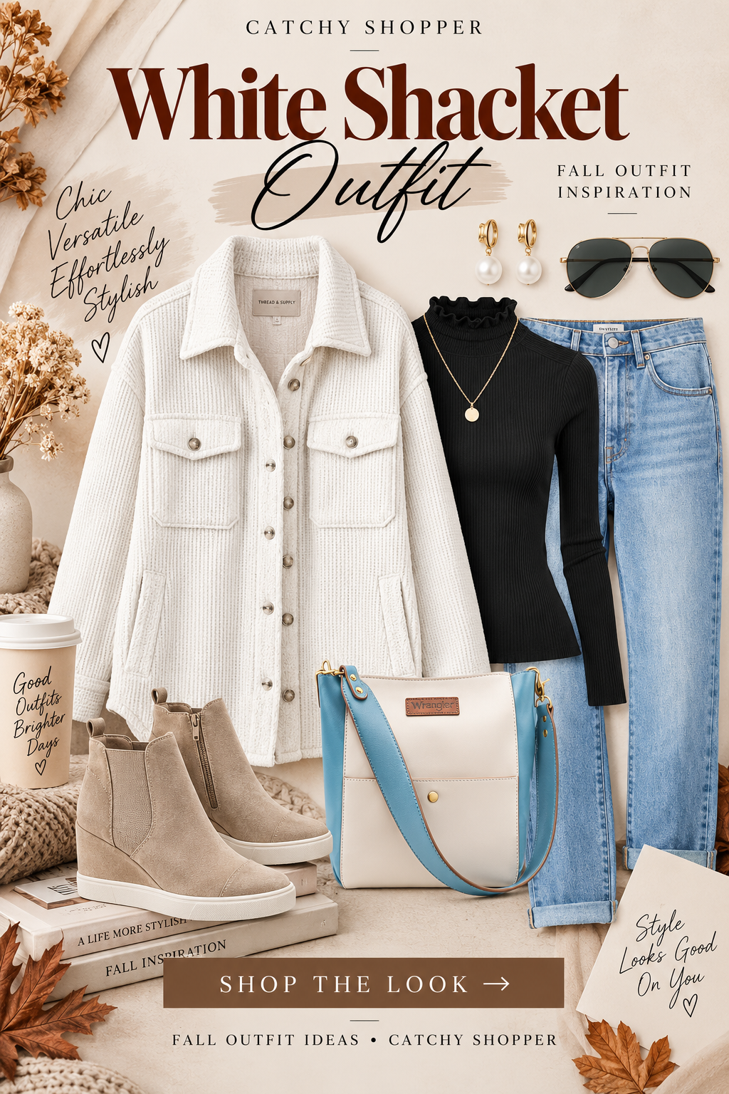 White Shacket Outfit