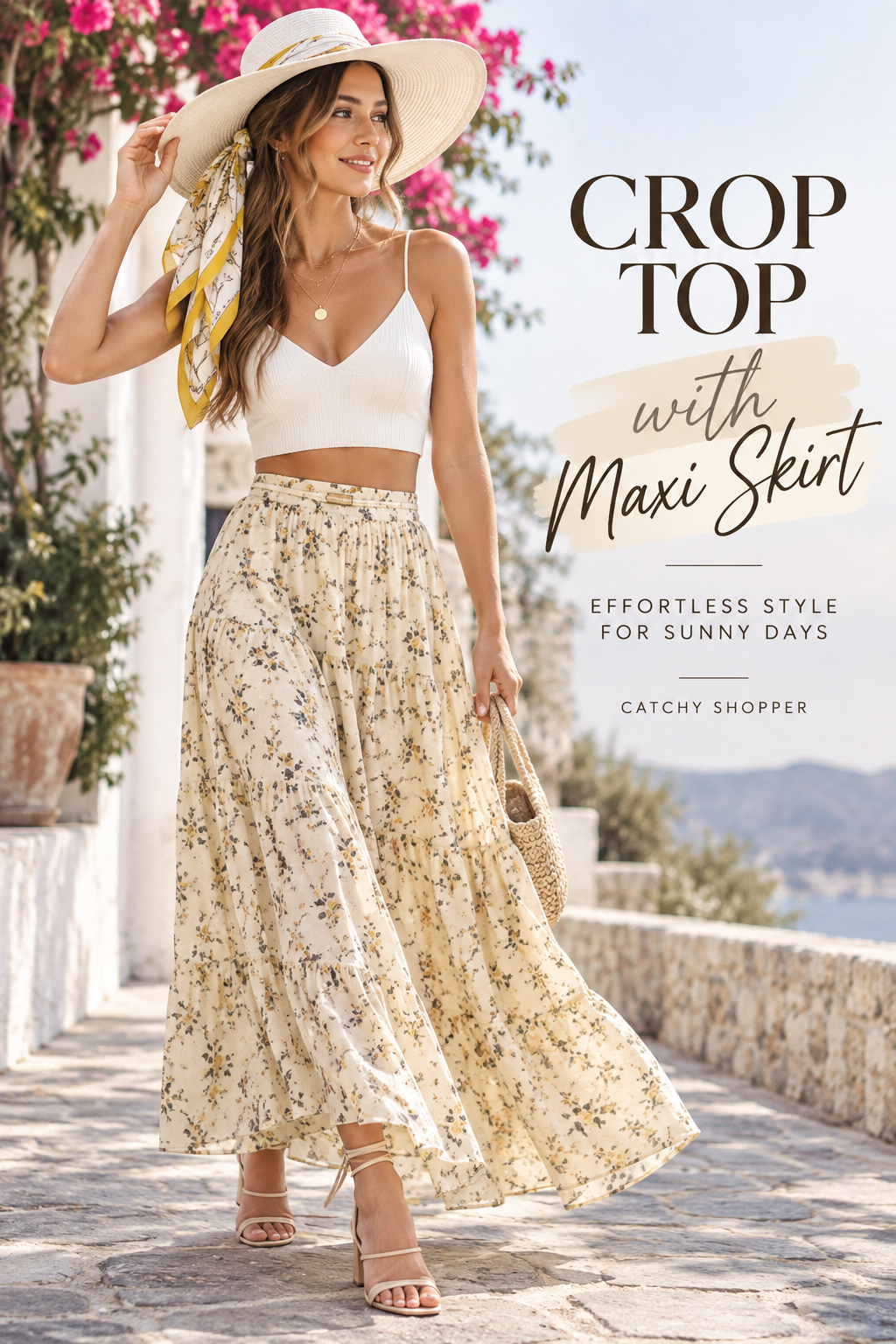 long skirt with crop top