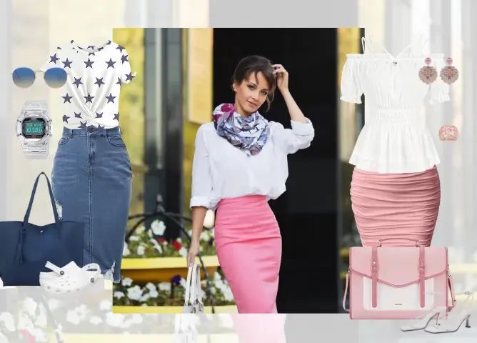 summer pencil skirt outfits