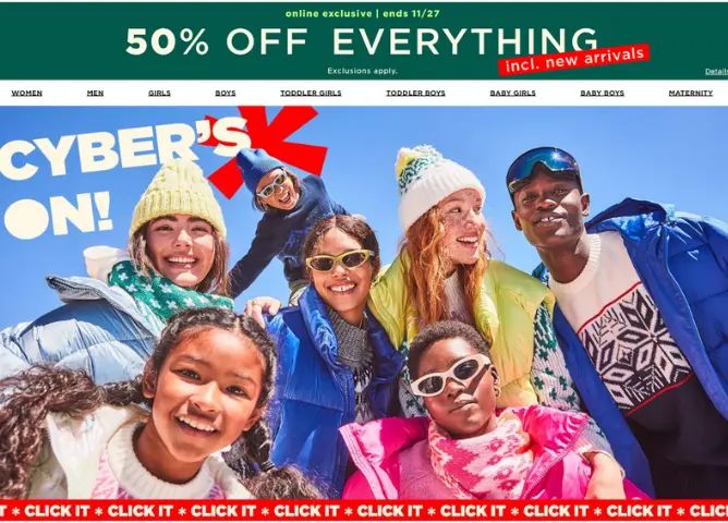 Old Navy Cyber Monday Deals