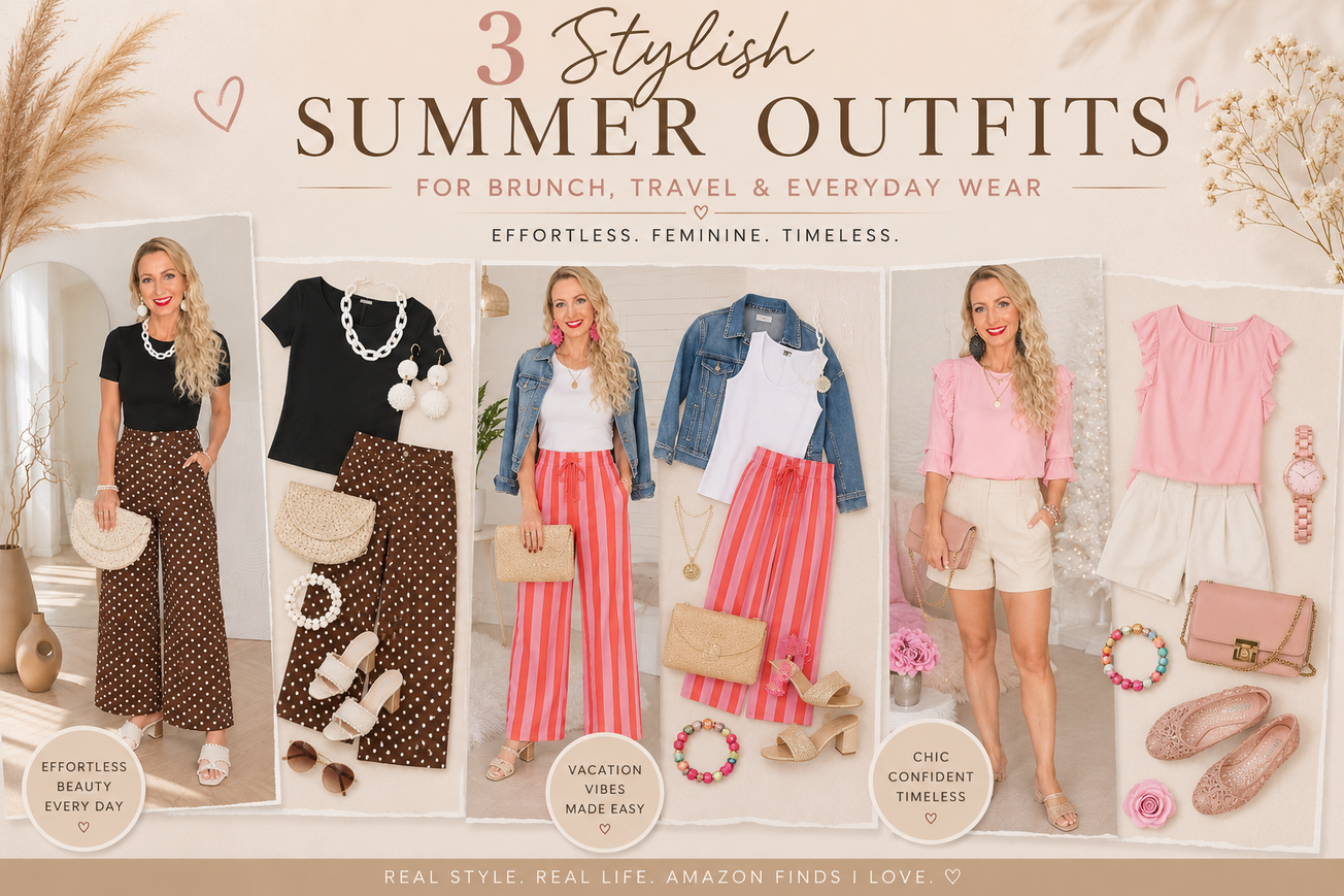 feminine summer outfit ideas effortless summer style Amazon fashion finds