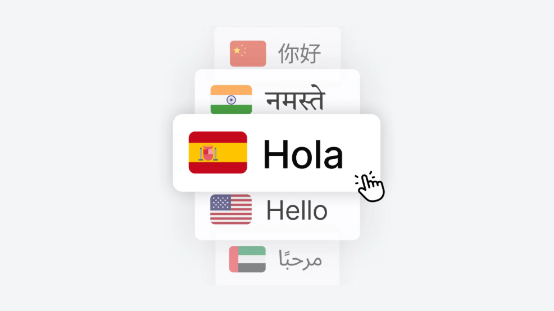 Languages available in VideoGen.