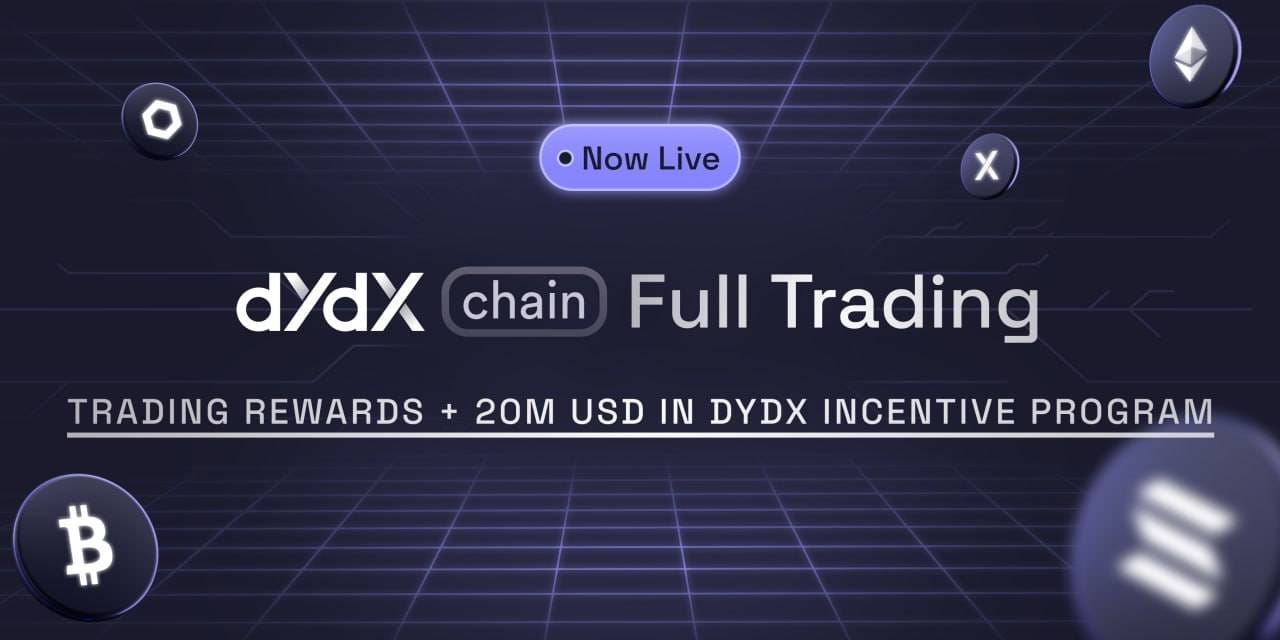dYdX Chain Launches $20 Million Incentive Program for Early Users