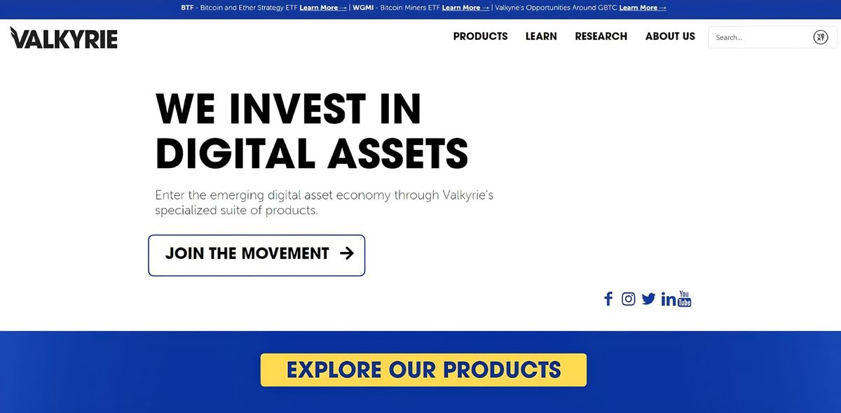 CoinShares Considering Acquisition of Valkyrie