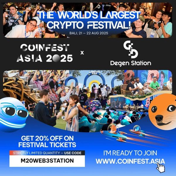 Web3 Station đồng hành cùng Coinfest Asia 2025 – Hẹn gặp bạn tại Bali!