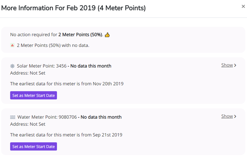 Screenshot of data audit tools in EnergyElephant software