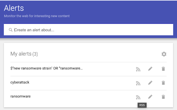 Creating a filter in google alerts