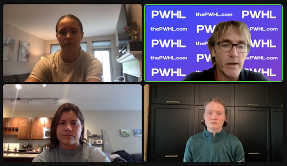 Alex Carpenter, Pascal Daoust, Abby Roque, and Micah Zandee-Hart appear via Zoom on September 9, 2023.