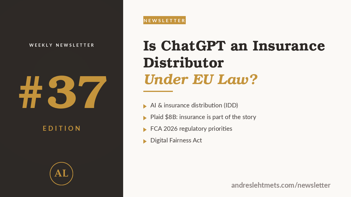 #37: Is ChatGPT an insurance distributor under EU law? The question went to the Commission.