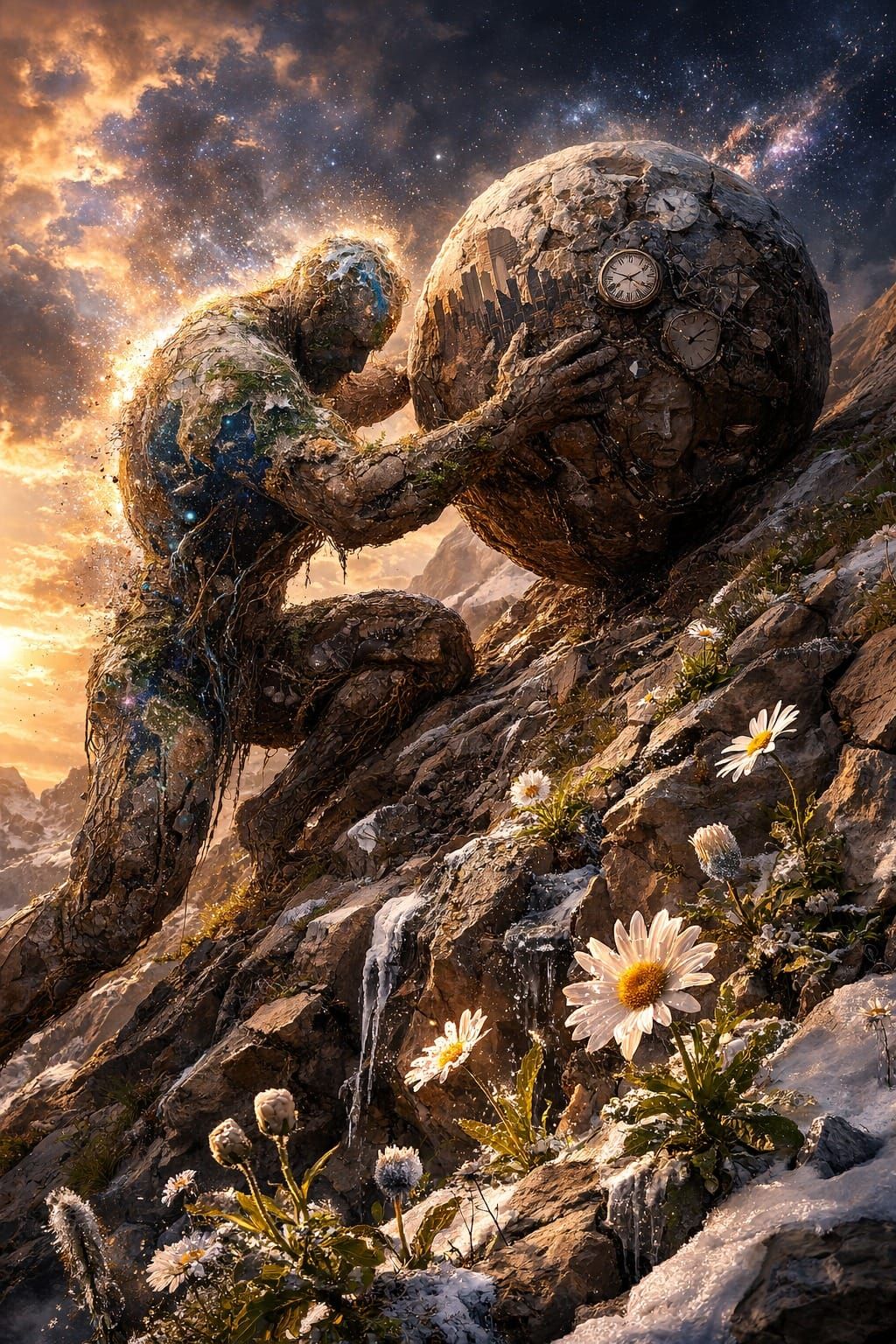 Kaya, dağ ve papatya -1-