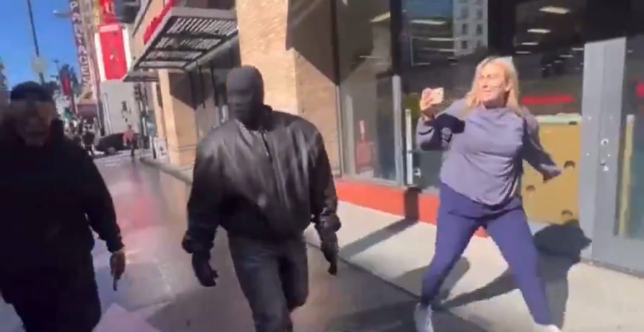 Kanye West in Altercation with TMZ Photographer Over "Free Will" Question Regarding His Wife