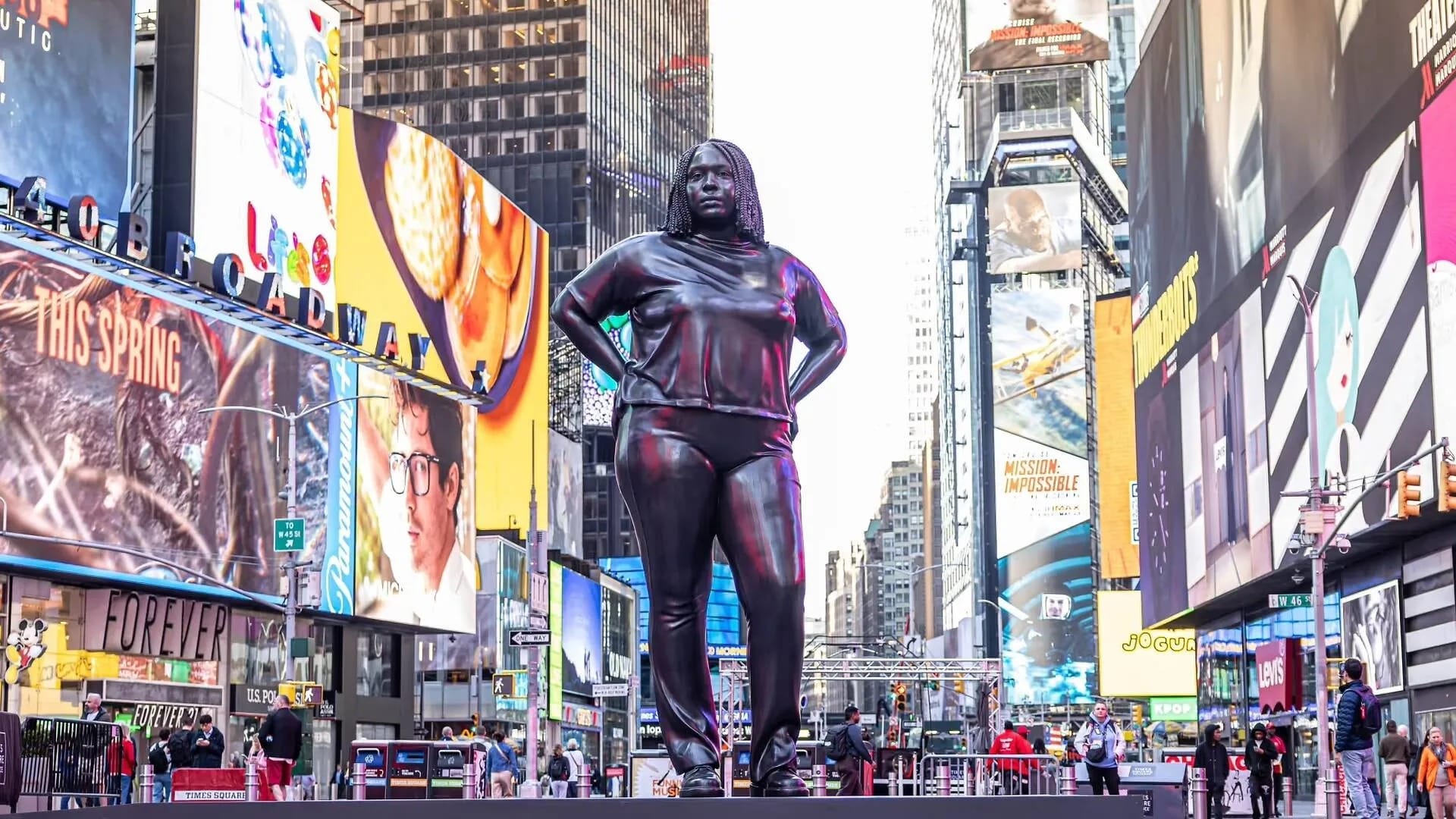 Times Square’s New Statue Sparks Heated Debate Over Representation and Identity