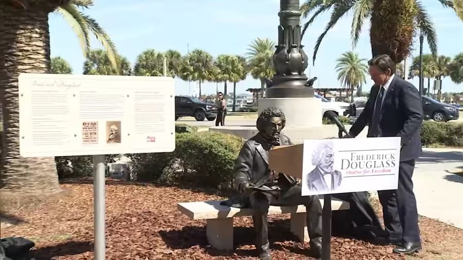 DeSantis Unveils Frederick Douglass Statue in Florida's Oldest City, Calling Him "One of the Top Five Orators in American History"