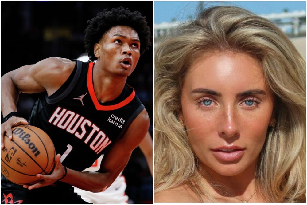 Adult Star Bonnie Blue Shoots Her Shot at Rockets’ Amen Thompson During Heat Game post image