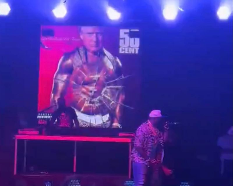 50 Cent Shows Support for Trump with Album Cover Swap and Performance of 'Many Men' post image