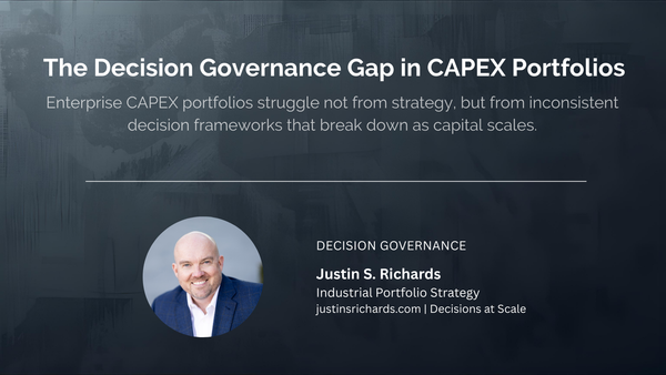 The Decision Governance Gap in CAPEX Portfolios
