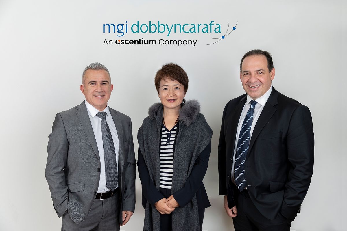 Ascentium and MGI Dobbyn Carafa representatives in a source-provided announcement image.