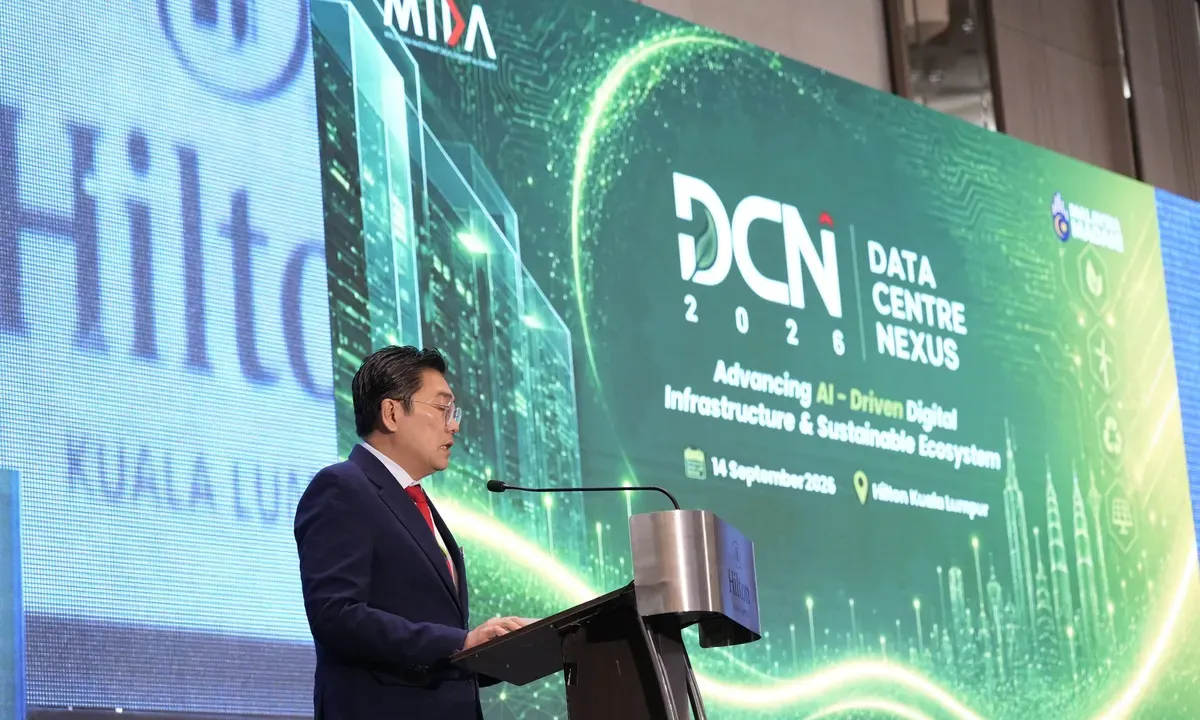 Malaysia deputy minister Sim Tze Tzin speaks at Data Centre Nexus 2026 in Kuala Lumpur.