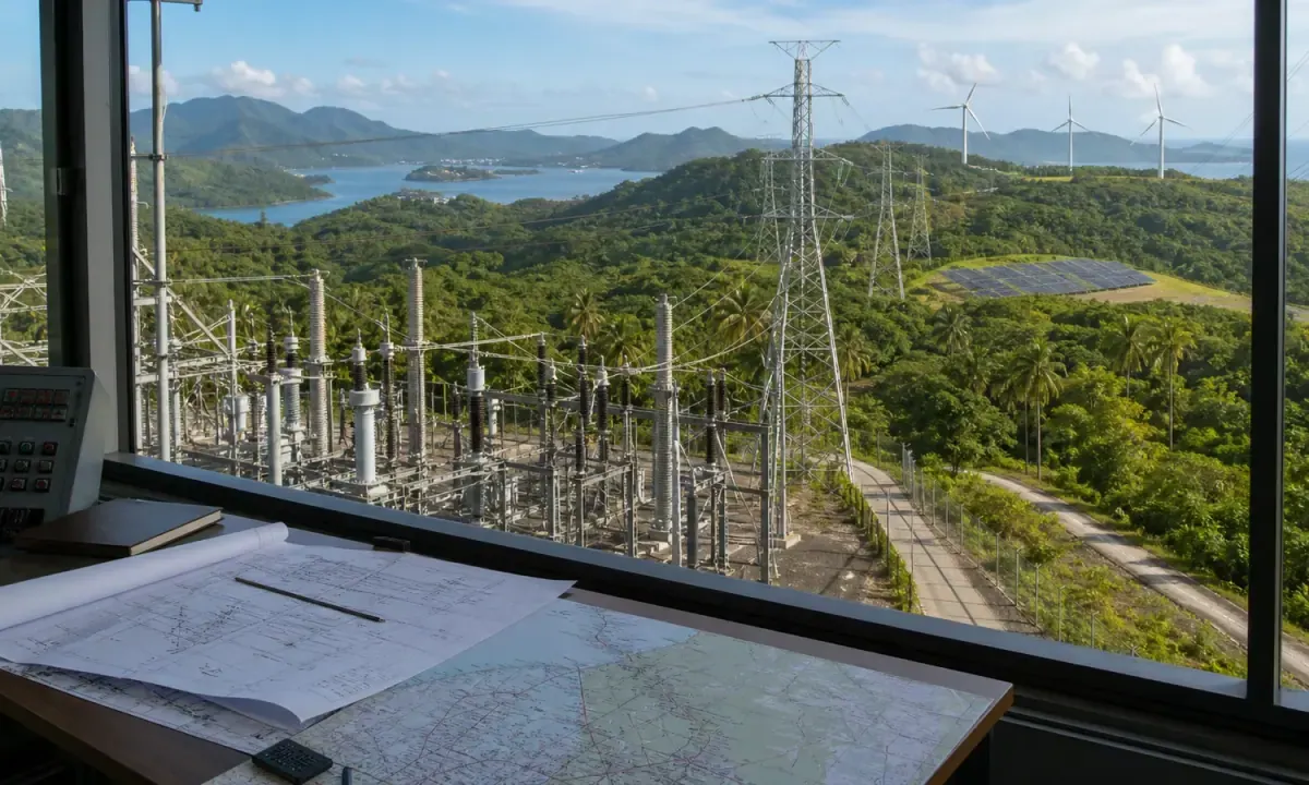 Renewable-energy infrastructure operations in a Southeast Asian project context.