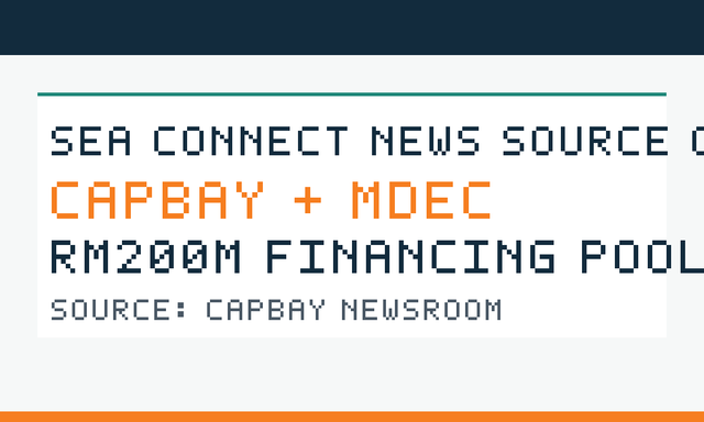 SEA Connect news source card for the CapBay and MDEC Malaysia Digital financing story.
