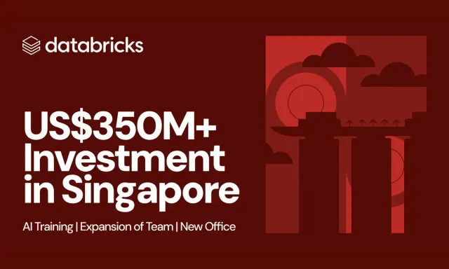Databricks' Singapore investment release artwork.
