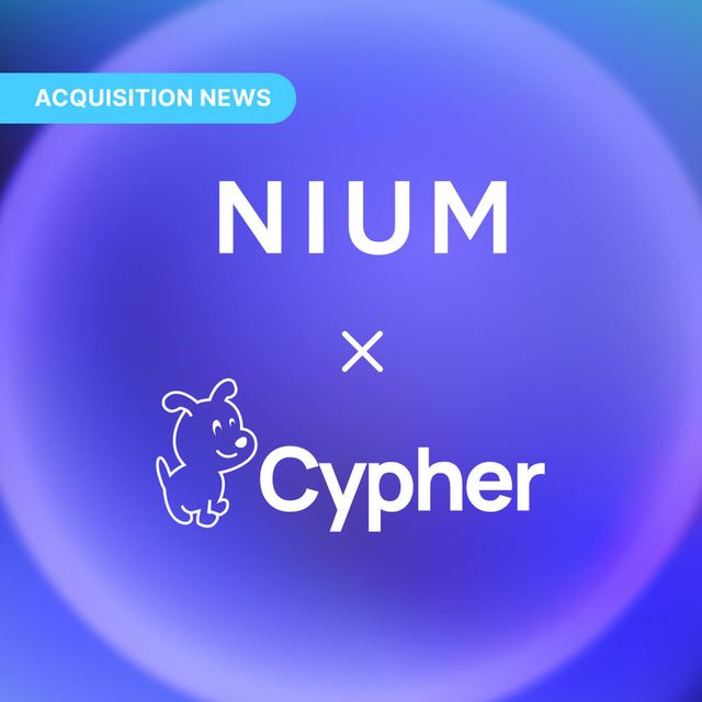 Nium announcement visual for the Cypher acquisition.