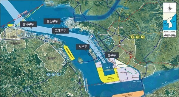 A map of Pyeongtaek-Dangjin Port (photo source: Pyeongtaek Regional Maritime Affairs and Fisheries Administration).