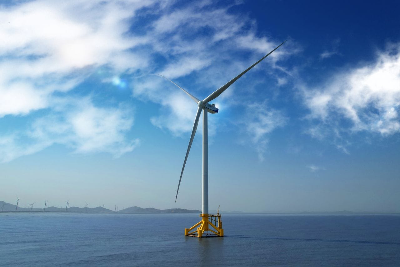 Jeonnam Development Corporation's Yeonggwang medicinal water offshore wind farm landscape.
