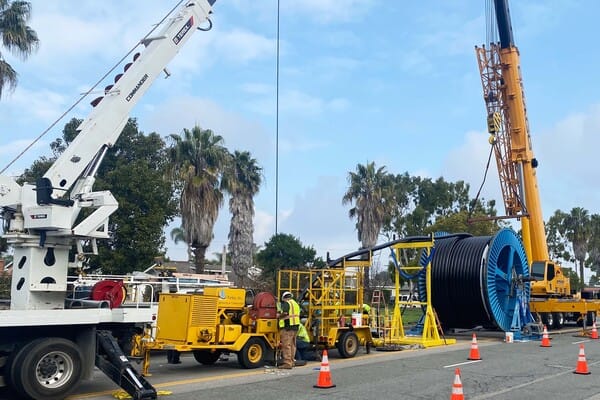 Taihan Cable & Solution's cable installation work at a U.S. site.