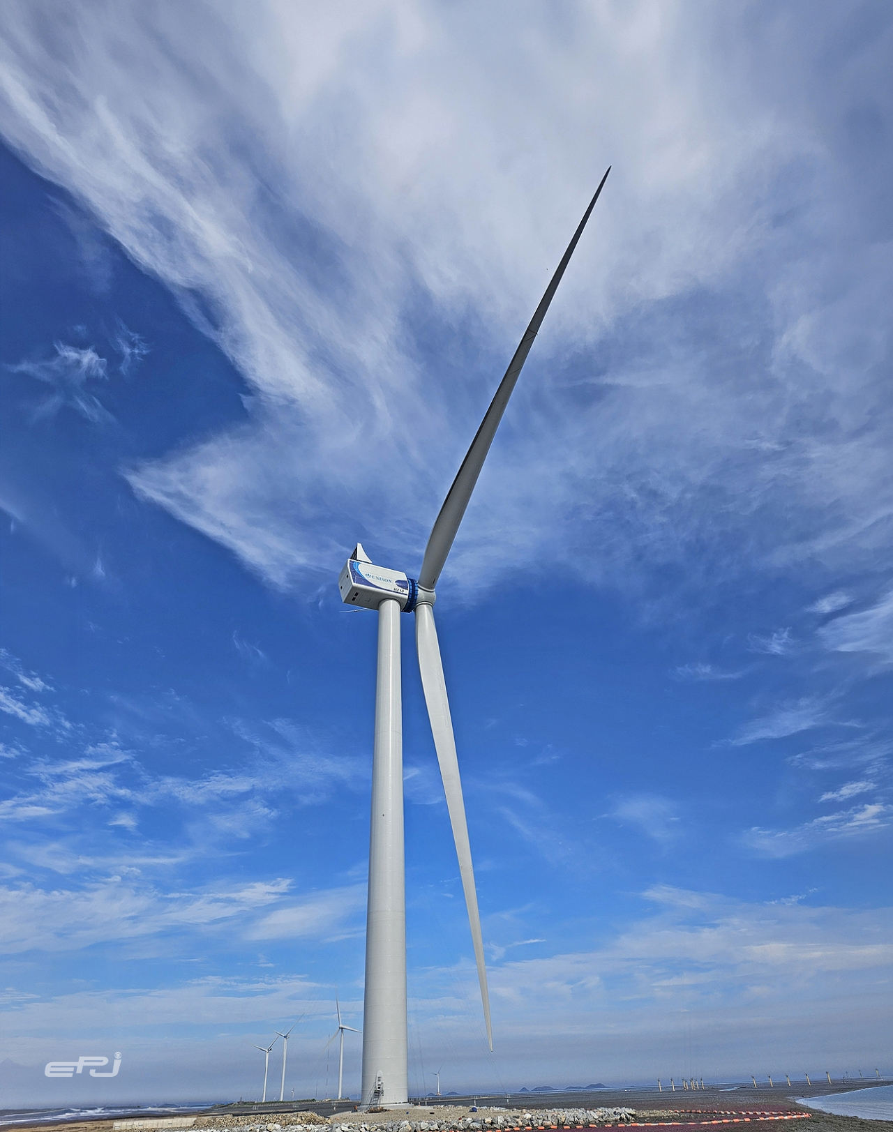 Unison 10MW offshore wind turbine under demonstration at the Yeonggwang wind power testbed in Jeonnam.
