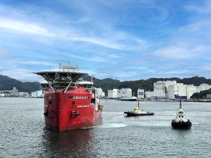 Taihan Cable & Solution's 11,000-ton cable-laying ship 'Scandi Connector'.