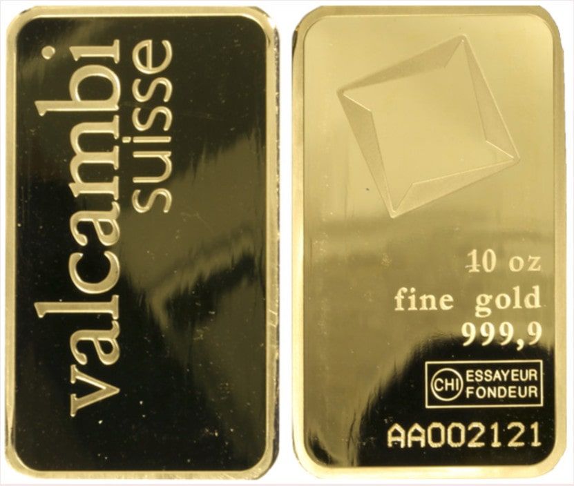 JM Bullion, Gold Bar - Valcambi Suisse