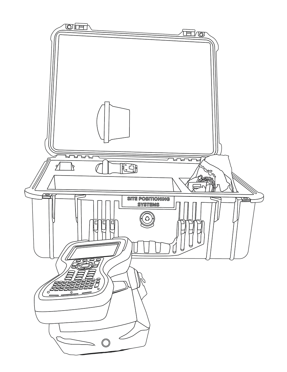 Line illustration of fiber mapping equipment.
