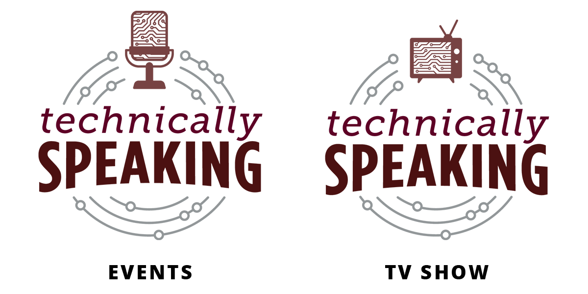 Technically Speaking logos with slight variations for events and the TV show.