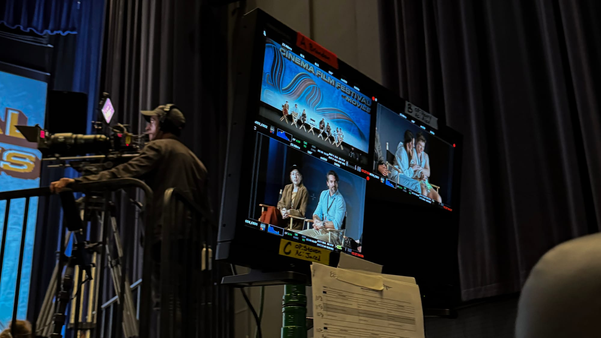 BTS shot from Stay for the Q&A