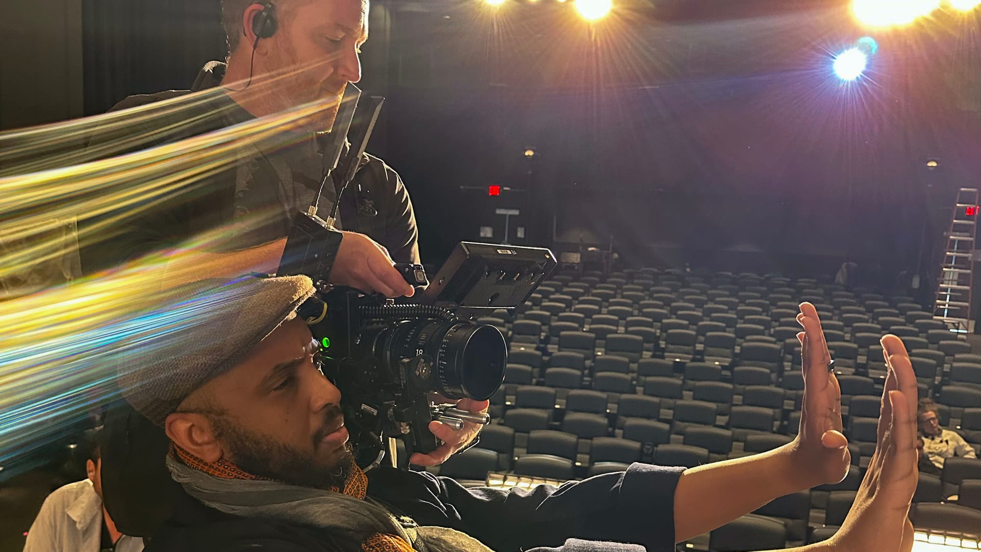 BTS shot from Stay for the Q&A