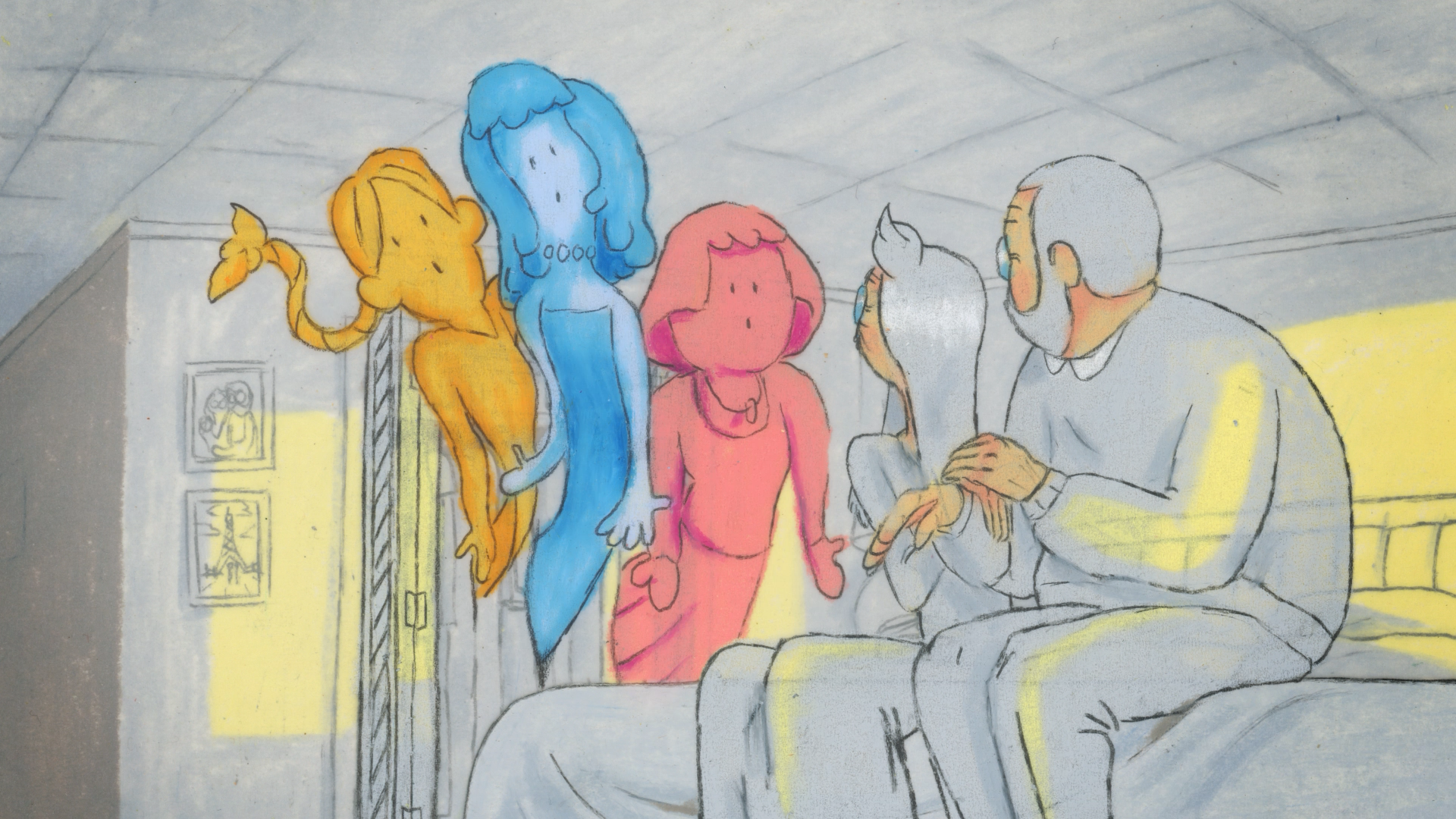Film still from Living with a Visionary