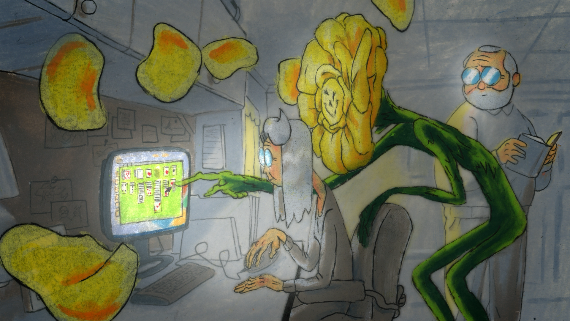 Film still from Living with a Visionary