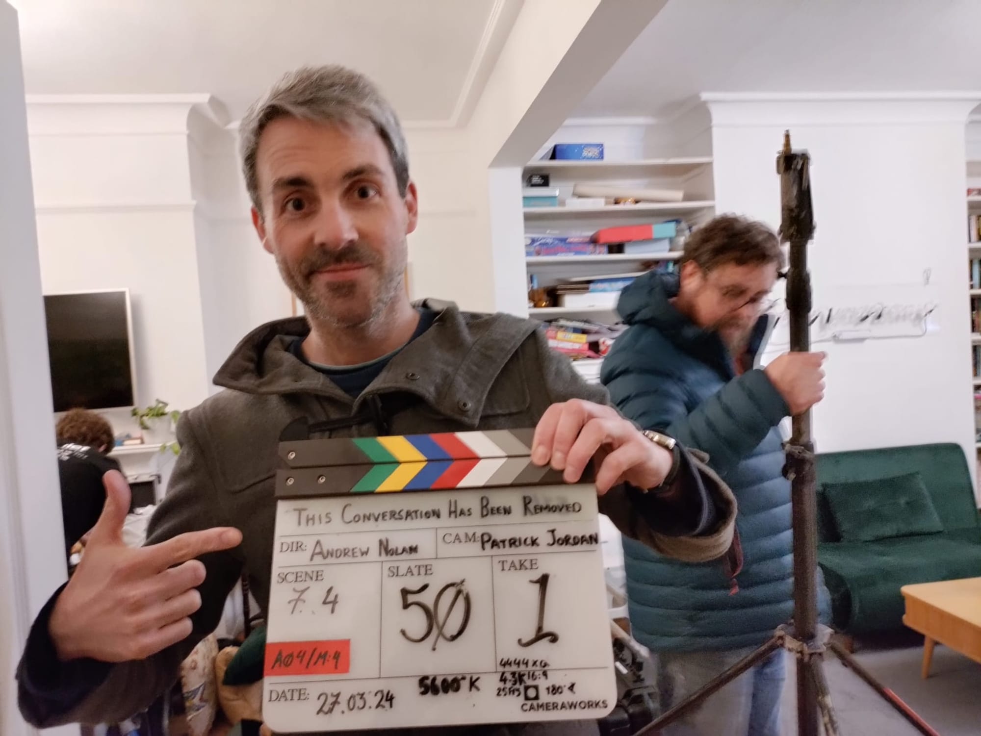 BTS shot from This Conversation Has Been Removed