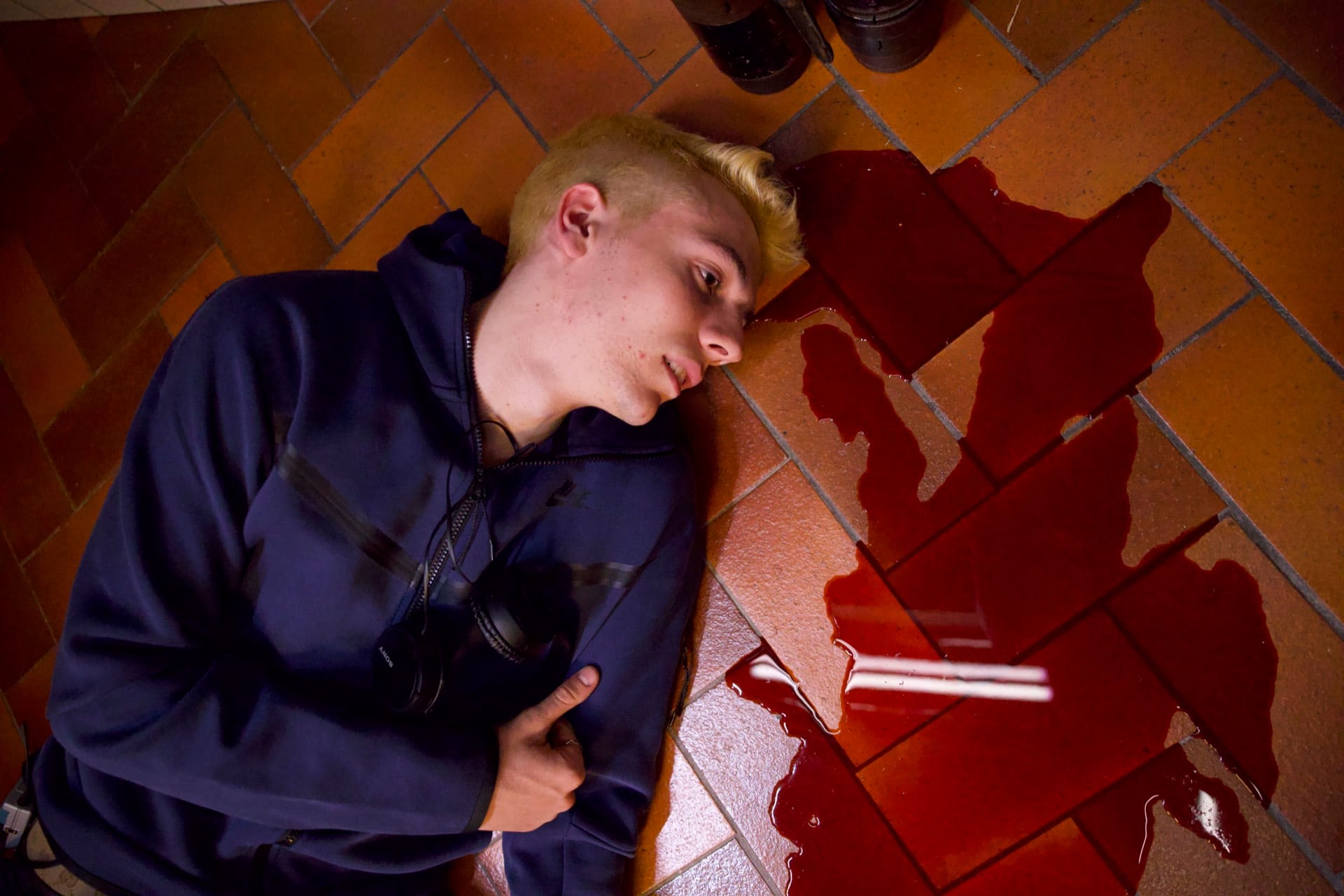 BTS shot from La Buona Condotta (The Good Conduct)