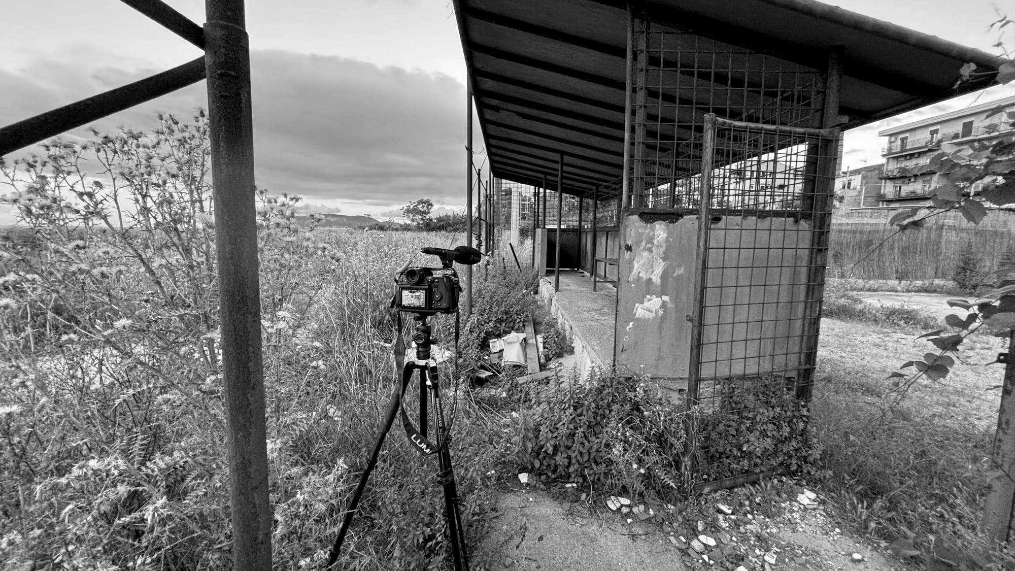 BTS shot from La realtà è peggio (Reality is worse)