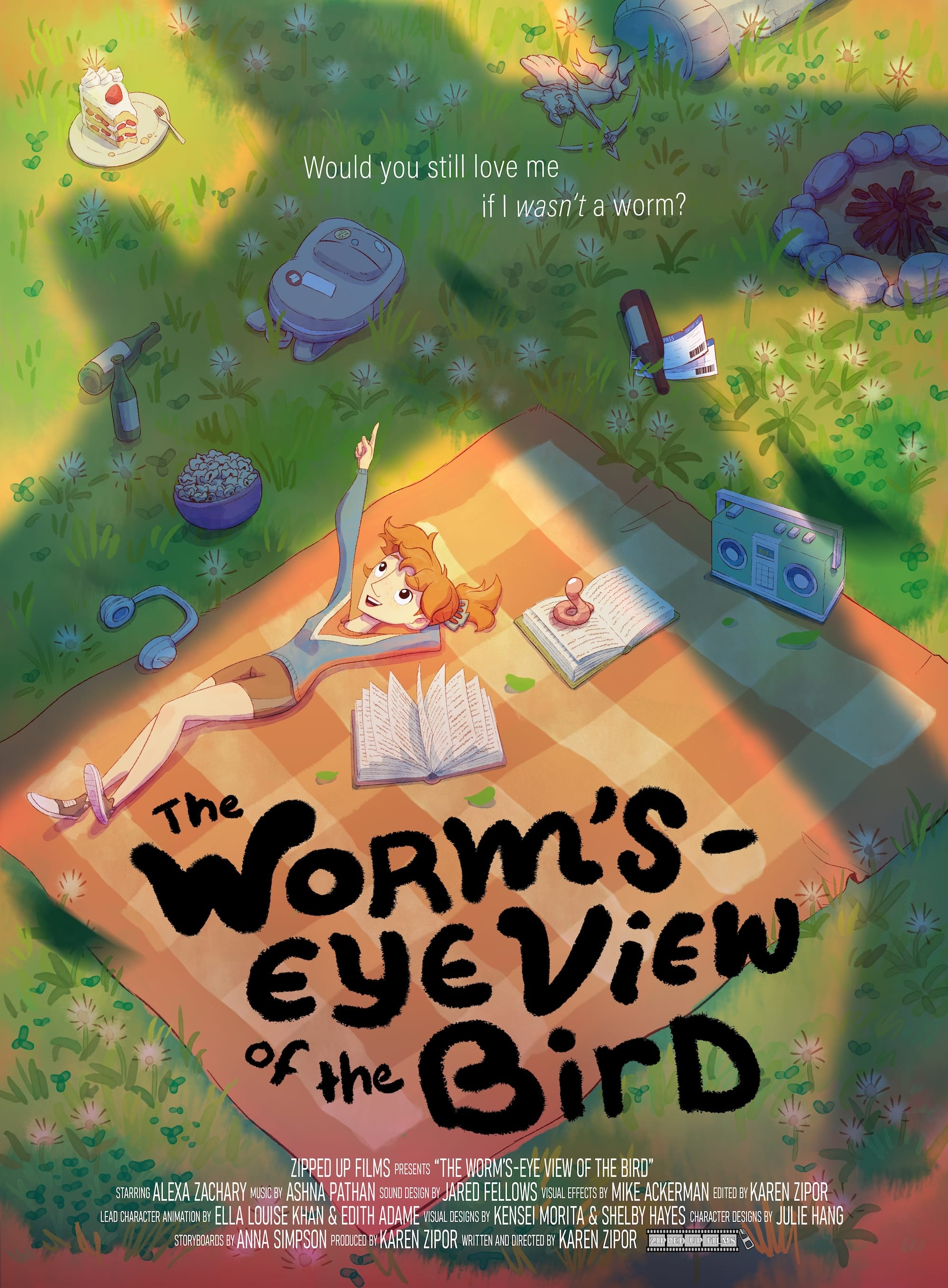 BTS shot from The Worm's-Eye View of the Bird