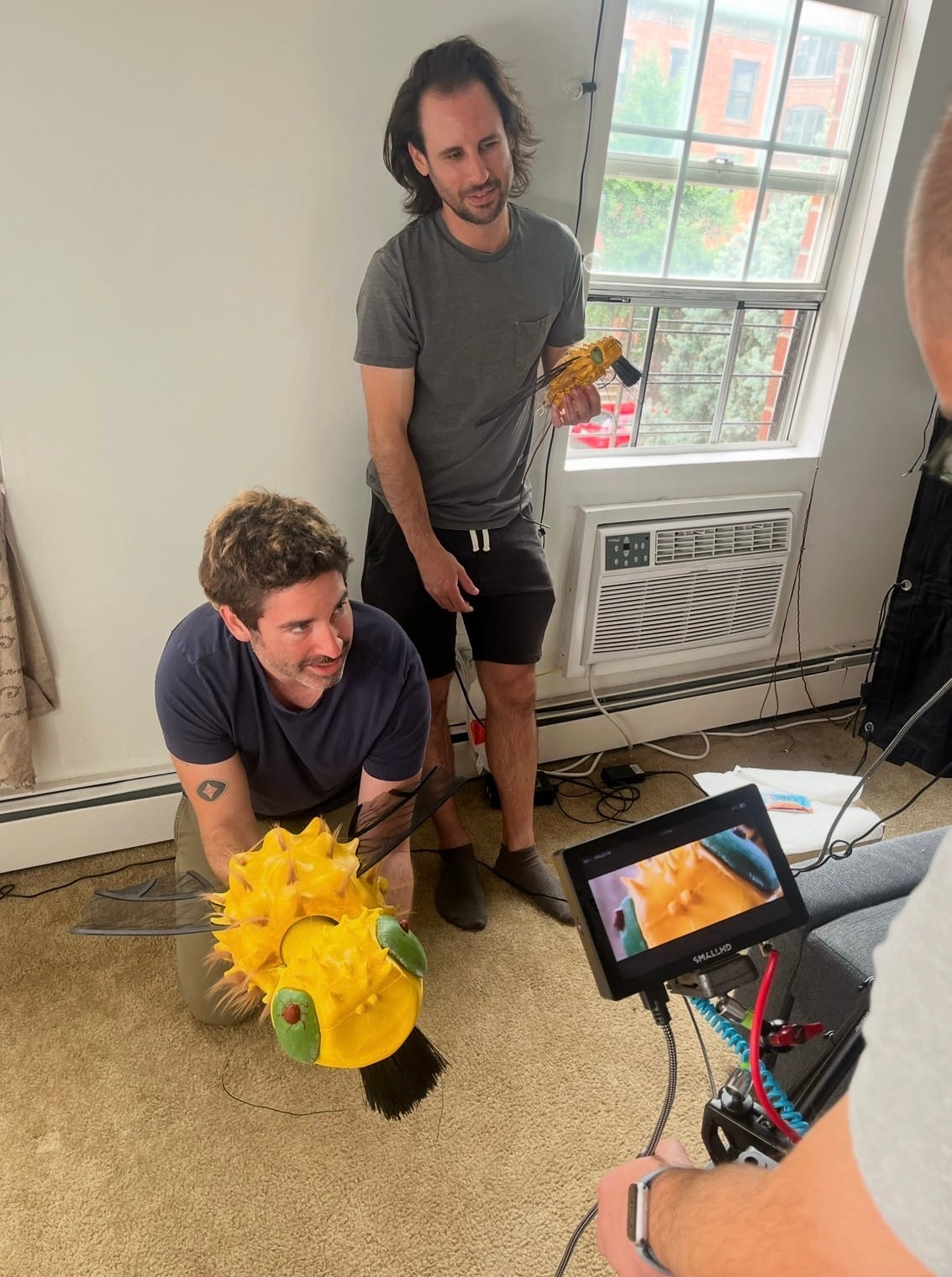 BTS shot from Tina and the Fly