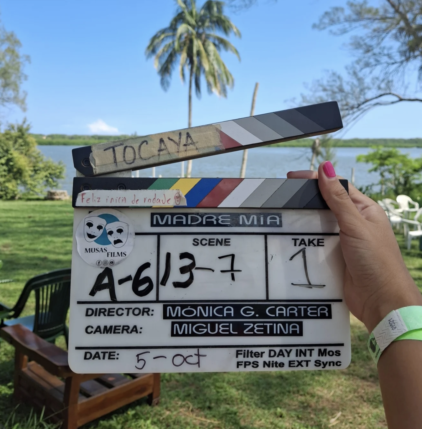 BTS shot from Madre Mía