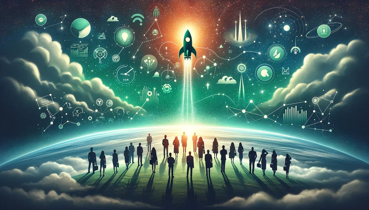 A rocket launch as a symbol of the start of GTM Club's journey.