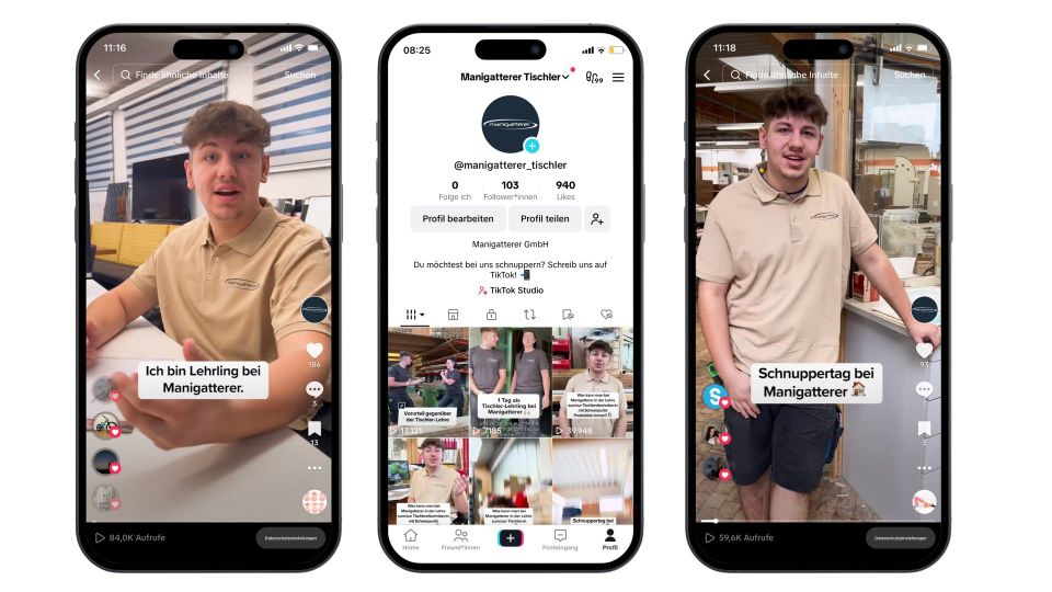 TikTok im Handwerk: So begeistert die Manigatterer GmbH die nächste Generation von Fachkräften