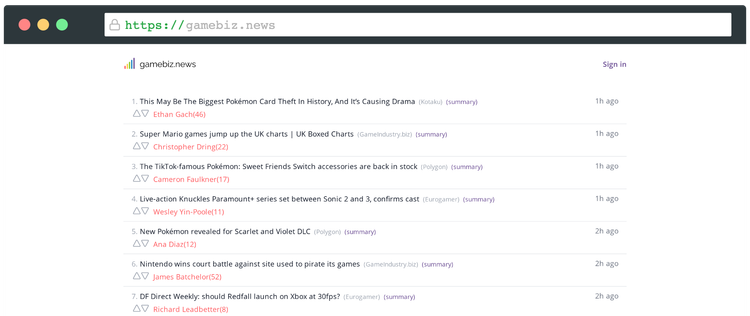 Building gamebiz.news