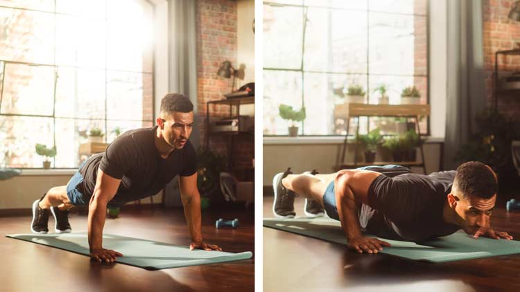 Flexión de pecho o lagartijas