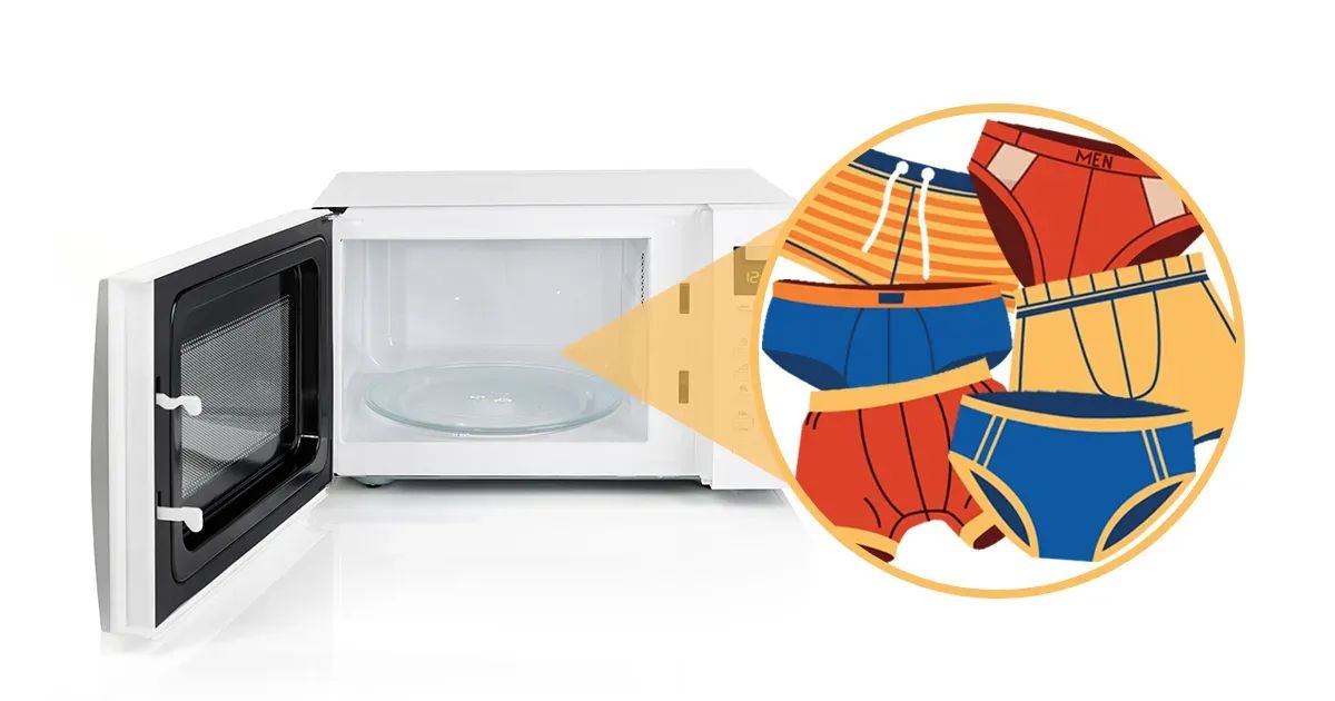¿Debería meter su ropa interior al microondas?