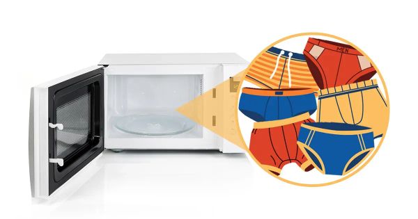 ¿Debería meter su ropa interior al microondas?